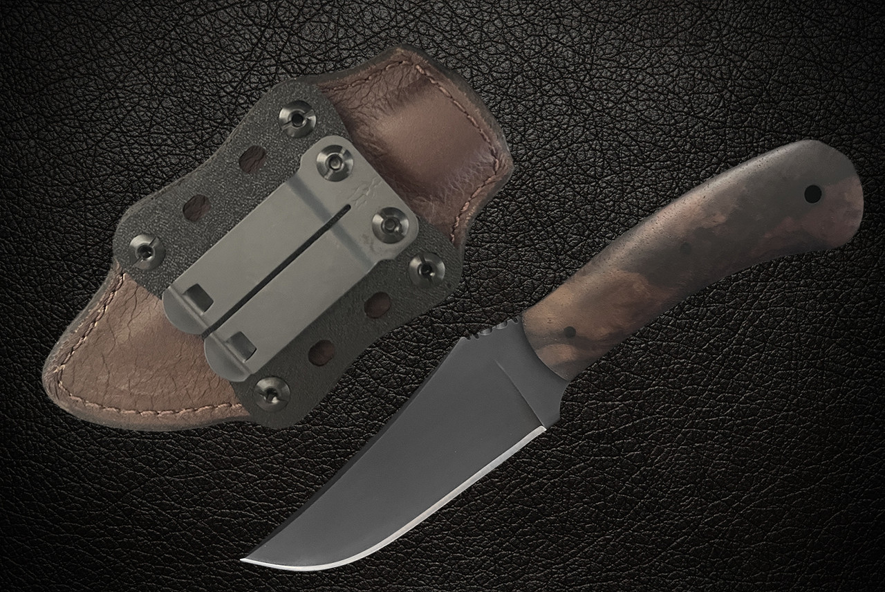 Winkler Knives Blue Ridge Hunter Fixed Blade Knife Walnut Burl