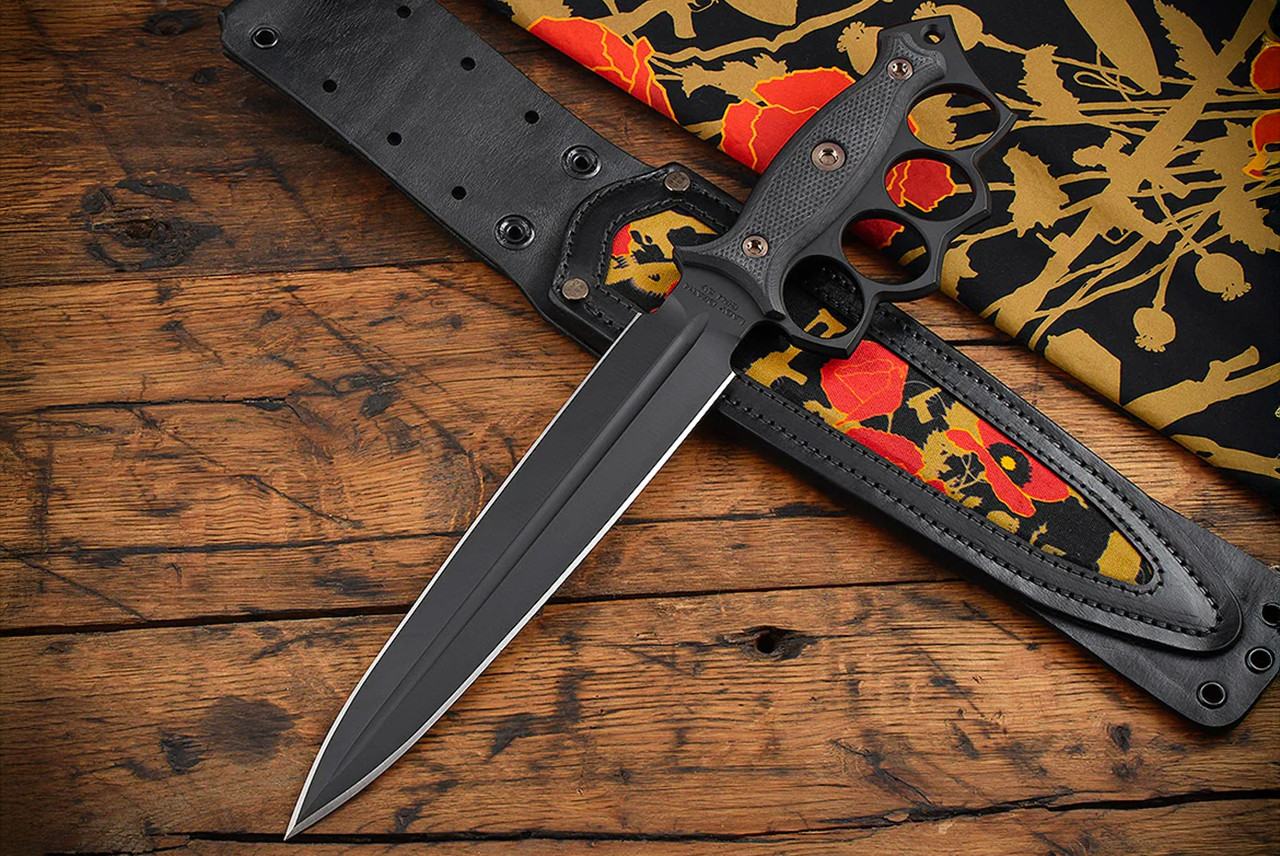 RMJ Tactical Lady Death Black Blade w/ Black G-10 Handles and