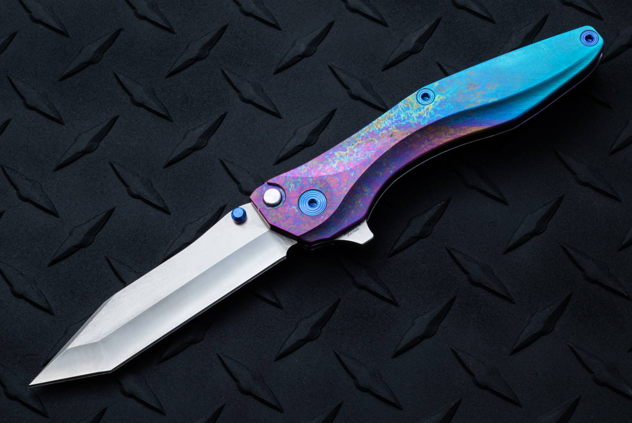 Chapman Lake Knives CLK-2T Button Lock Knife MagnaCut Tanto Satin