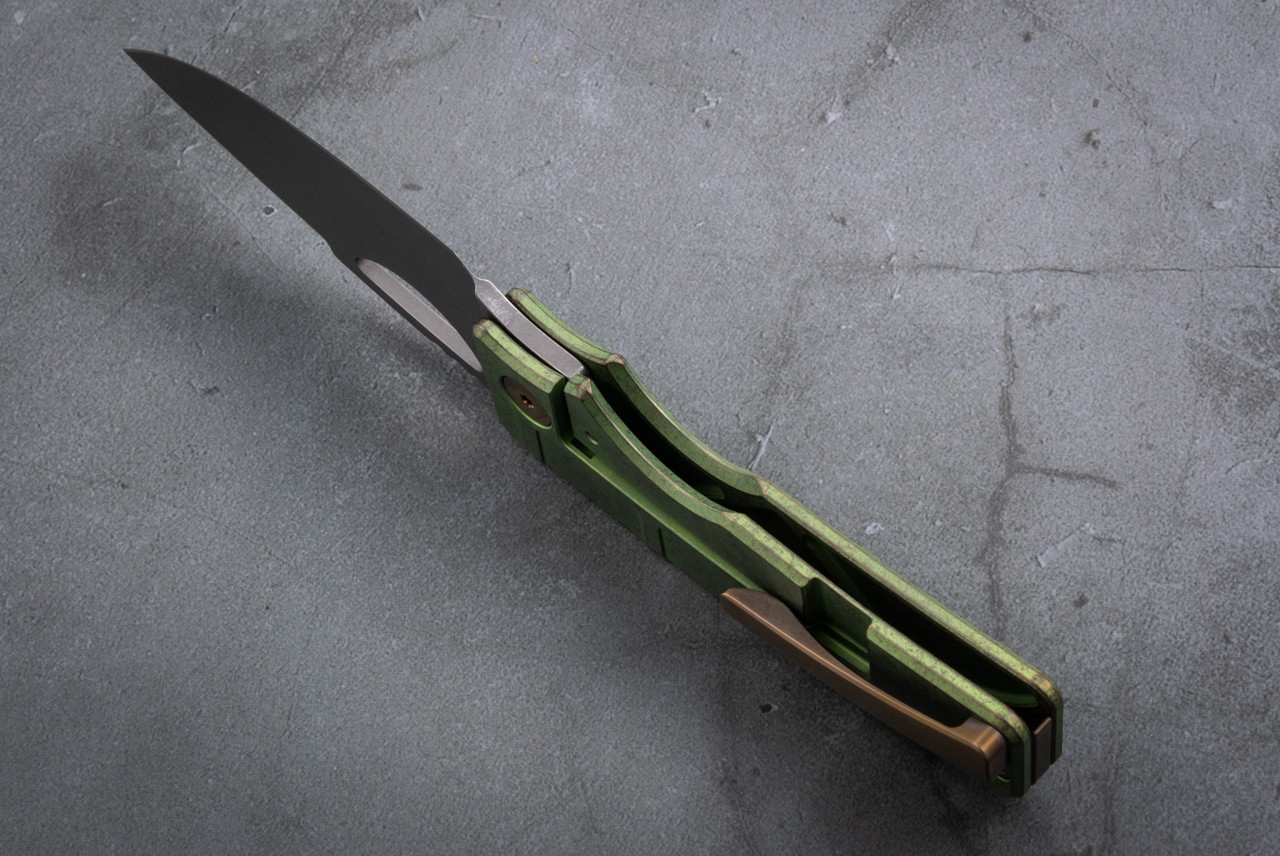 Oz Machine Company Roosevelt #4156 Framelock Folding Knife Elmax