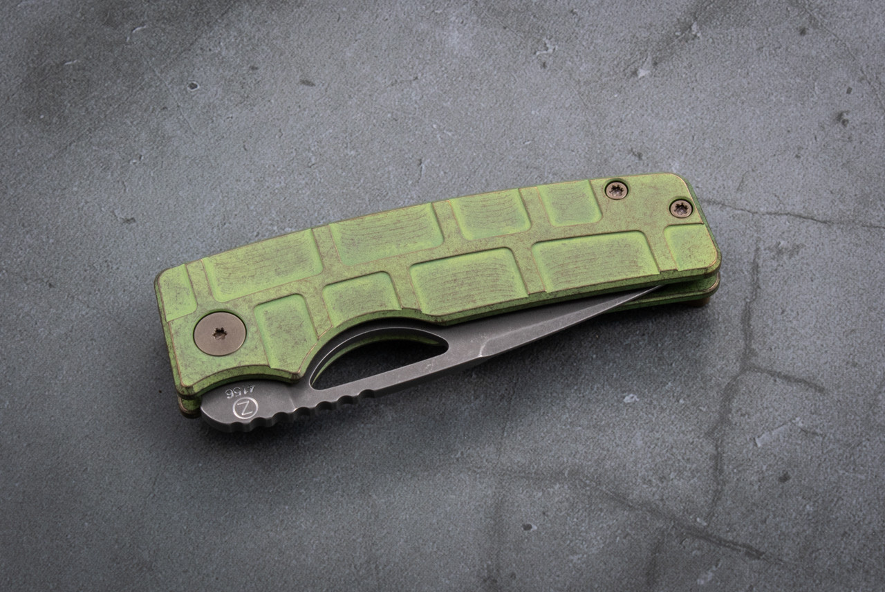 Oz Machine Company Roosevelt #4156 Framelock Folding Knife Elmax