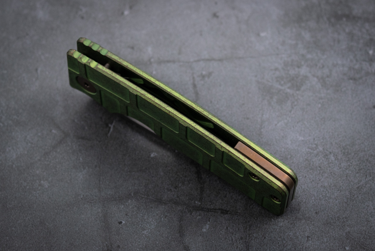 Oz Machine Company Roosevelt #4156 Framelock Folding Knife Elmax