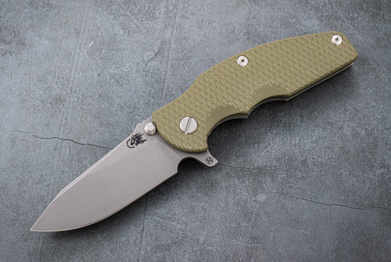 Rick Hinderer Knives Jurassic Slicer Magnacut Hollow Grind Working Rick Hinderer Knives Jurassic Slicer Magnacut Hollow Grind Working