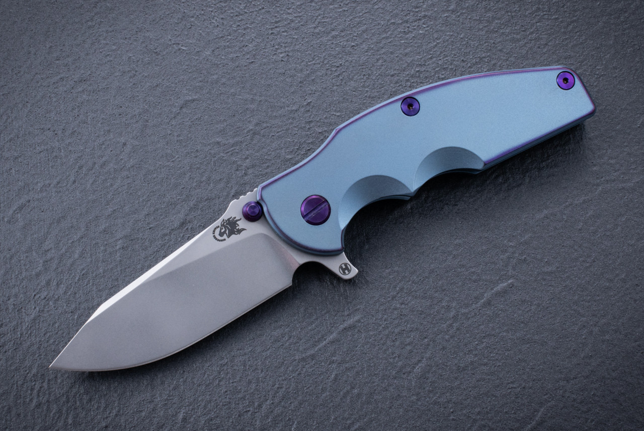 Rick Hinderer Knives Jurassic Slicer Magnacut Hollow Grind Bead