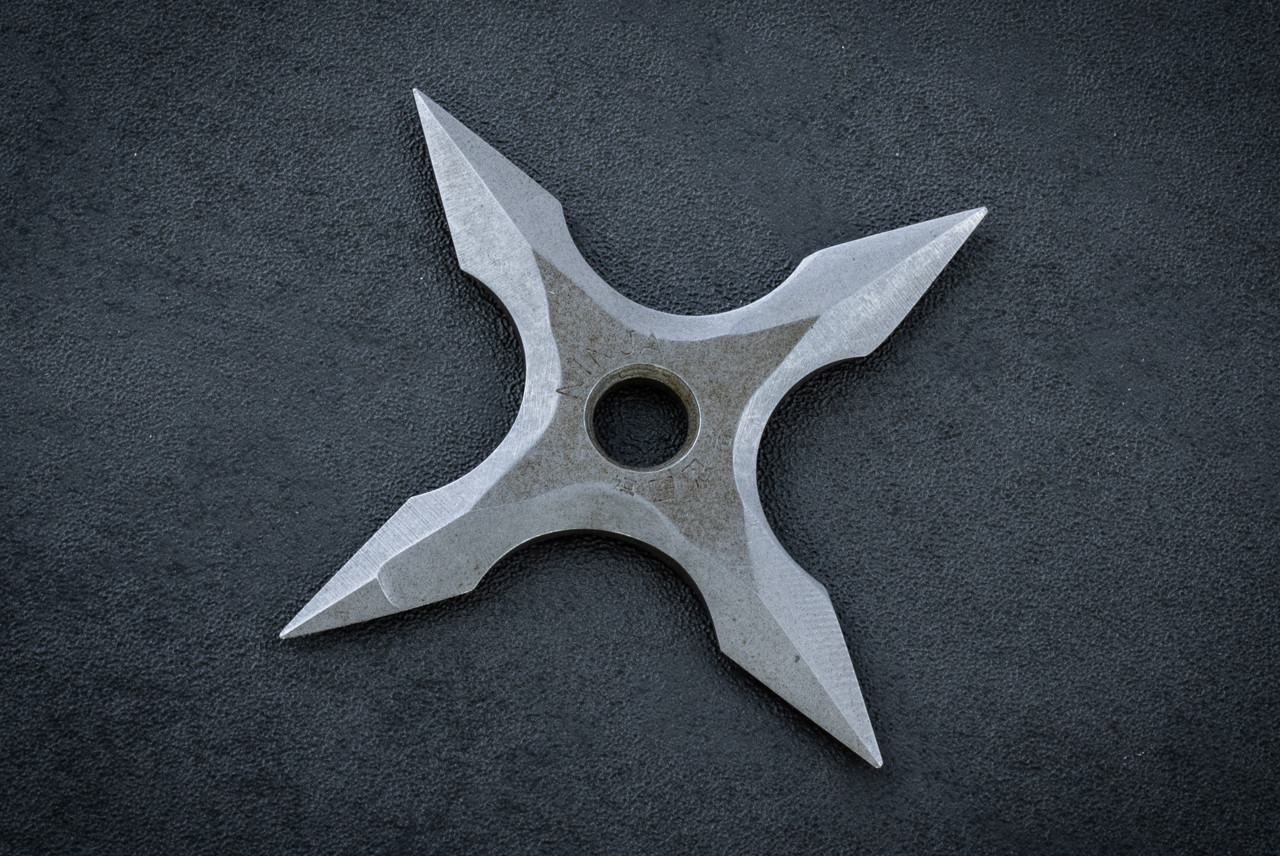 Blossom Blade Vintage Japan Handmade Folding Four Point Shuriken