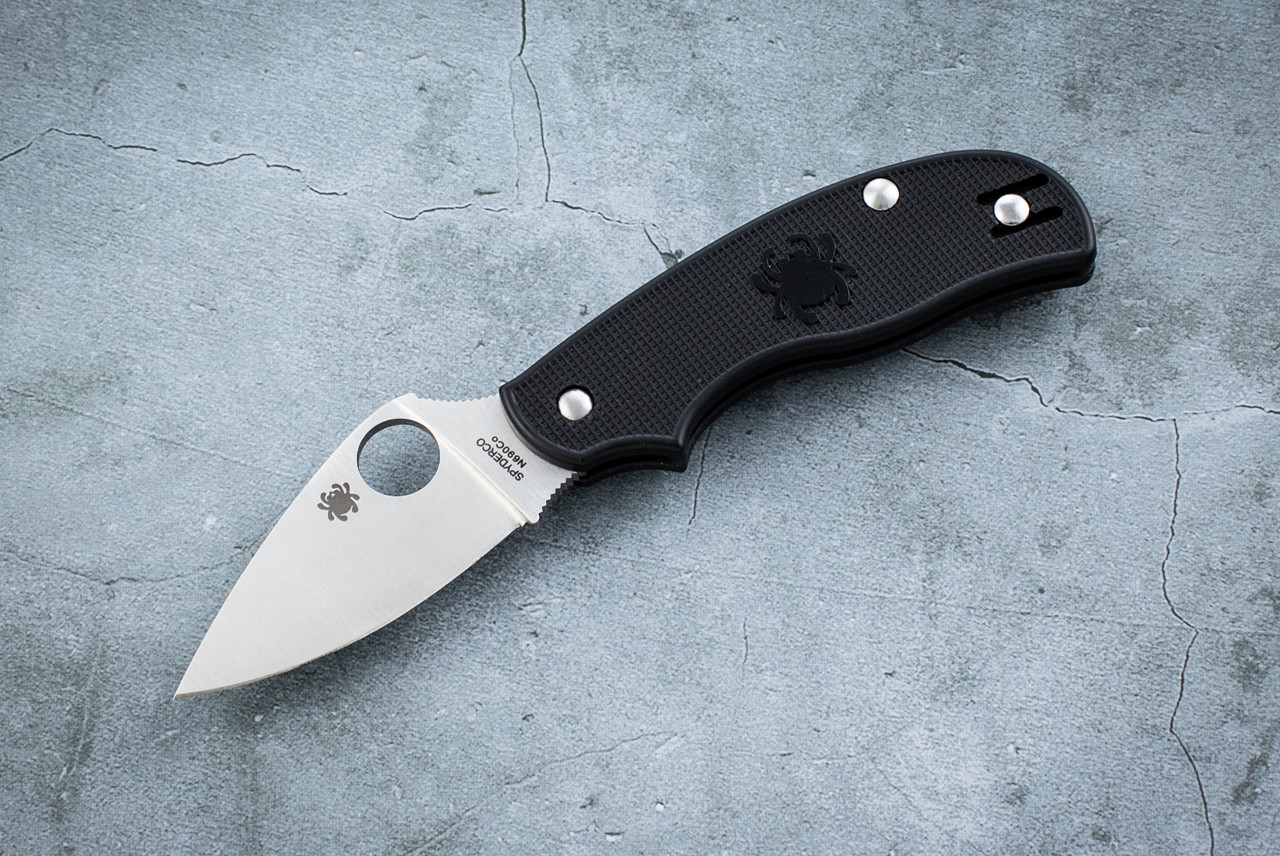 Spyderco Knives Urban Lightweight knife Satin Blade w/ Black FRN Handles - C127PBK