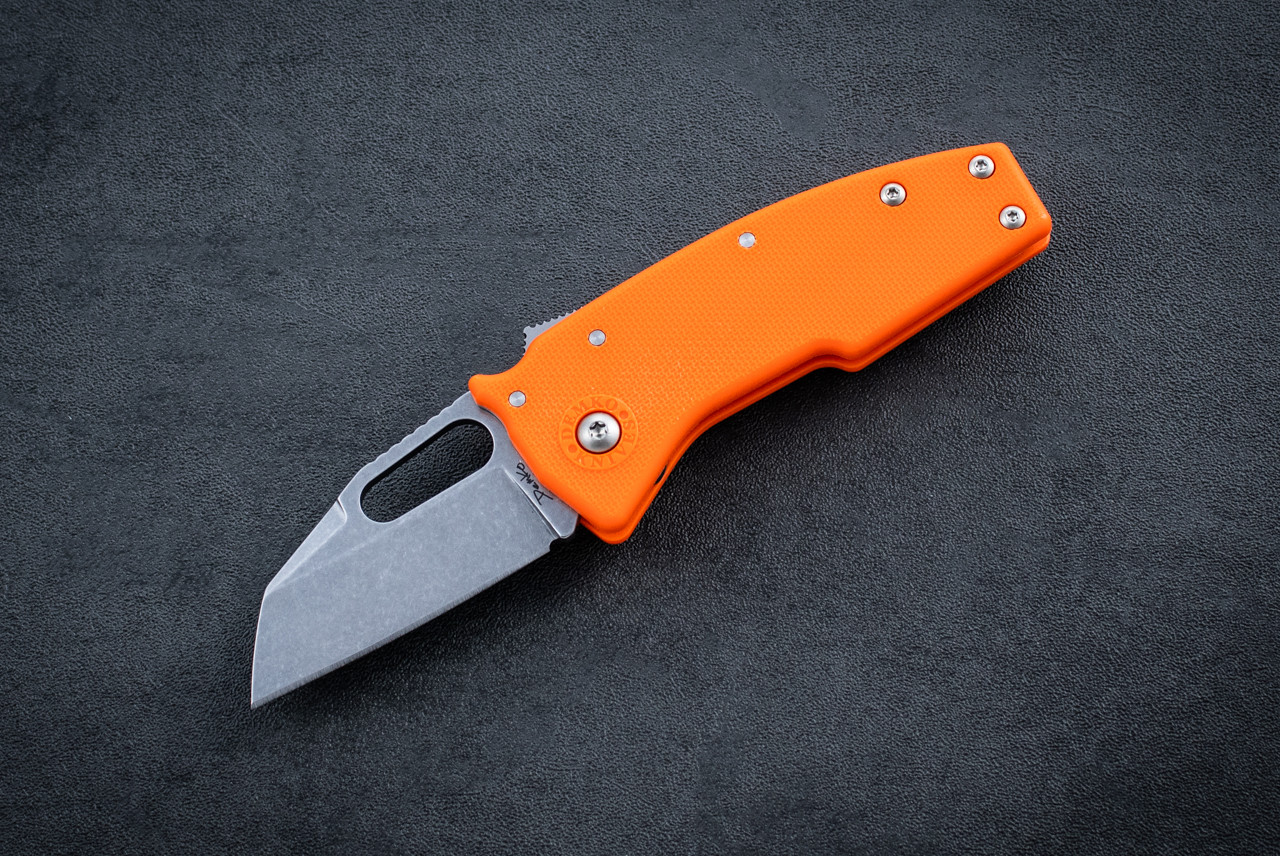 ARMD SHARK バタフライナイフ オレンジ Demko Knives Nano-Shark Folding Knife Shark Lock AUS-10A Clip