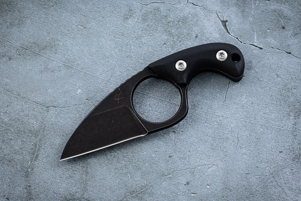 Fred Perrin Le Shorty 1st Run Edition Neck Knife Black Stonewash