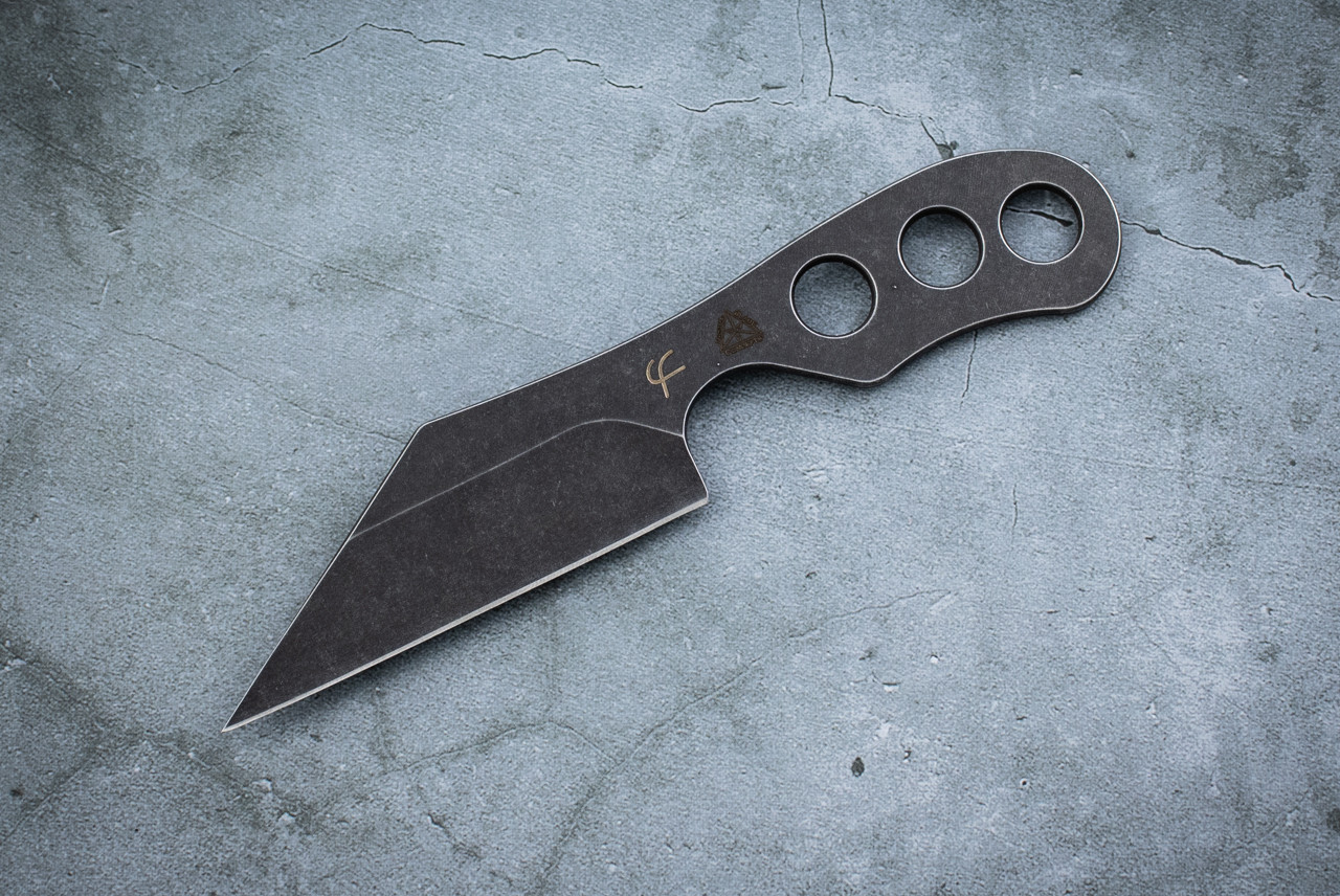 Fred Perrin Limited Edition Fusion Slim Neck Knife Black Stonewash