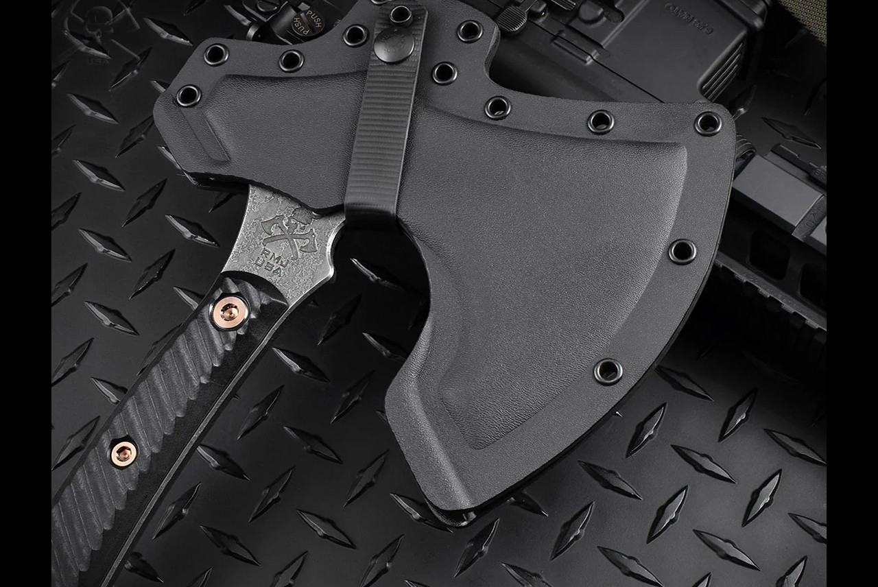 無印良品 RMJ-11B RMJ Tactical Berserker Acid Etched Finish w/ Black G-10 Handles