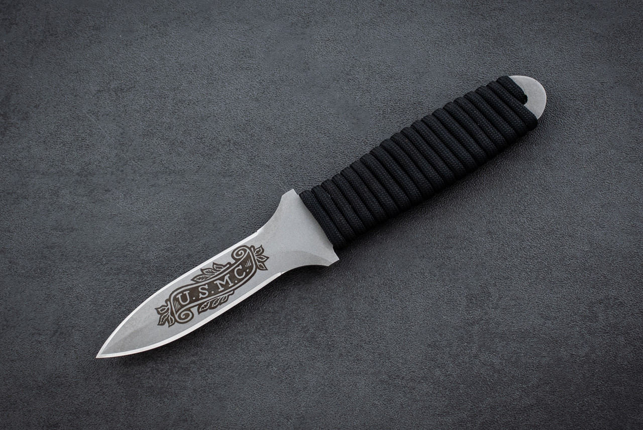 EK Knives PD-7 Boot Dagger U.S.M.C. Fixed Blade Knife Bead Blast