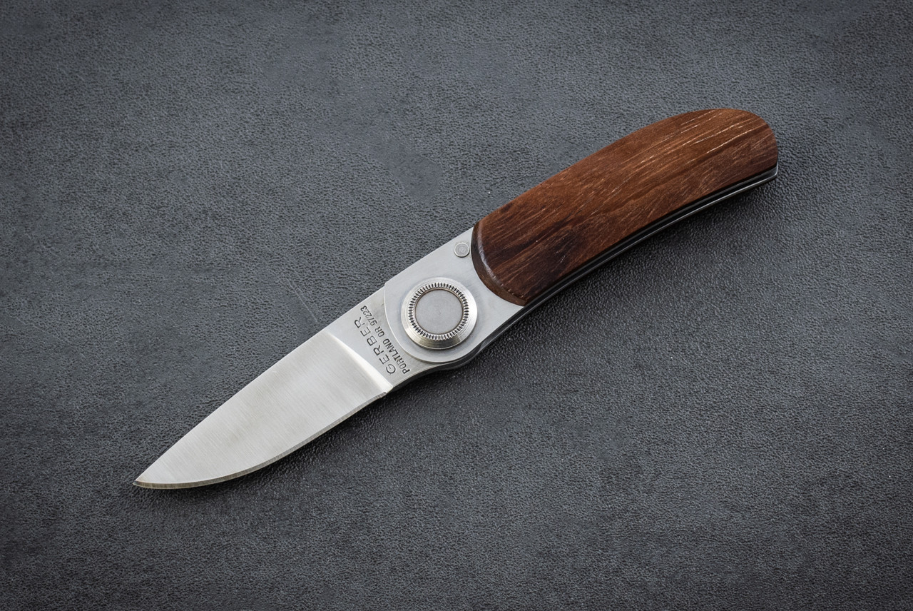 Gerber Legendary Blades Paul Folding Knife Model 2PW Satin Blade w/ Cocobolo Handles