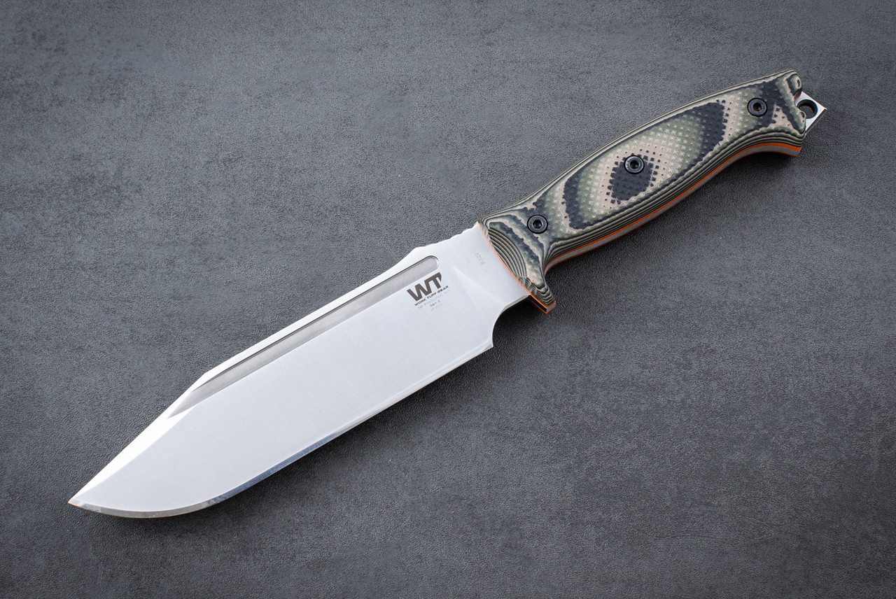 Work Tuff Gear JX Omega Fixed Blade Knife 2-Tone Satin Blade w