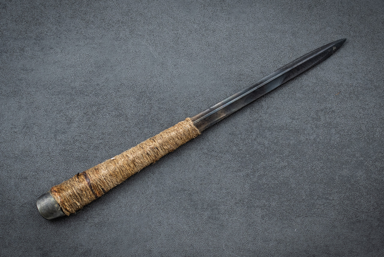 Fred Perrin Concept Custom Spike Fixed Blade Hemp Cord Wrapped