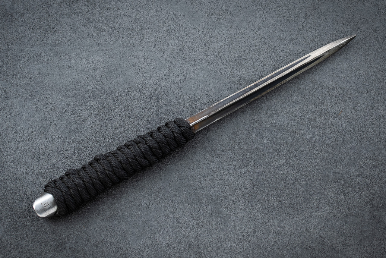 Fred Perrin Concept Custom Spike Fixed Blade Black Paracord