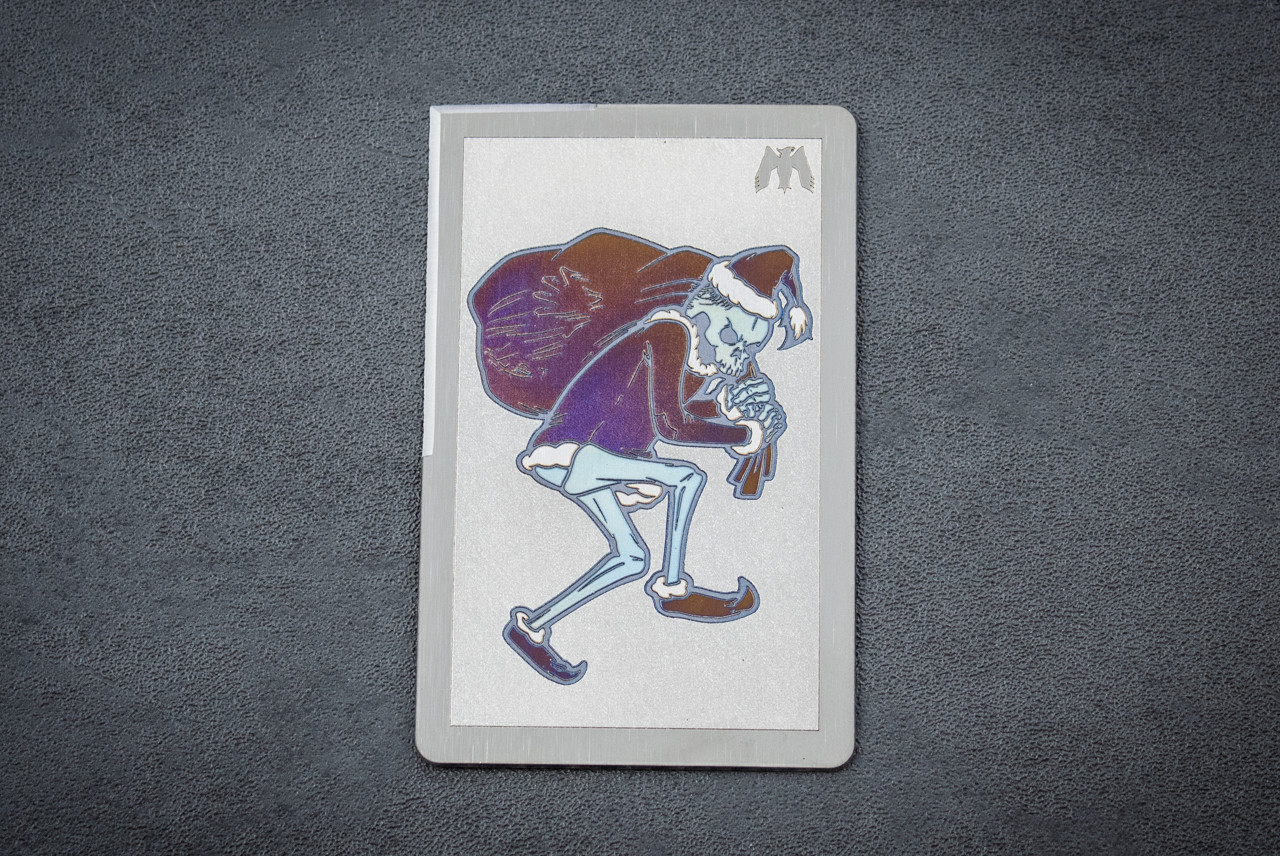 Mummert Knives ‘El Grincho’ SneakReaper Silver Titanium Cutting Card 