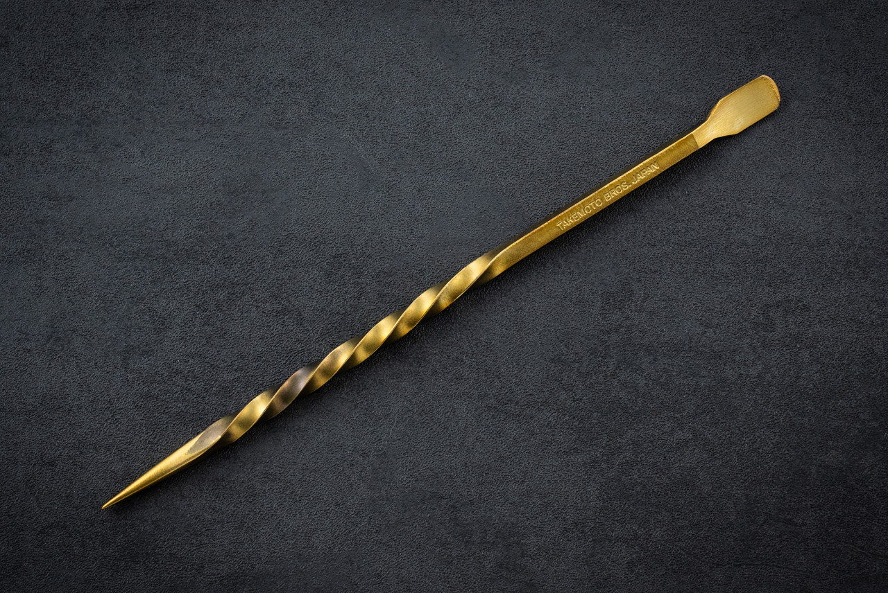 Takemoto Kama Mfg Handmade Brass Soil Stick - Tactical Elements Inc
