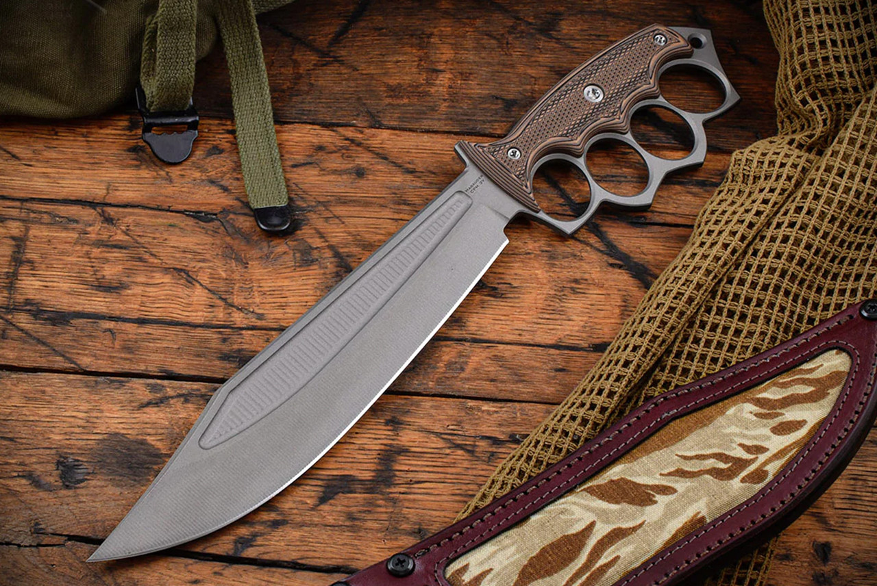 RMJ Tactical Marauder Trench Knife CPM-3V Cerakote Blade w/ G-10
