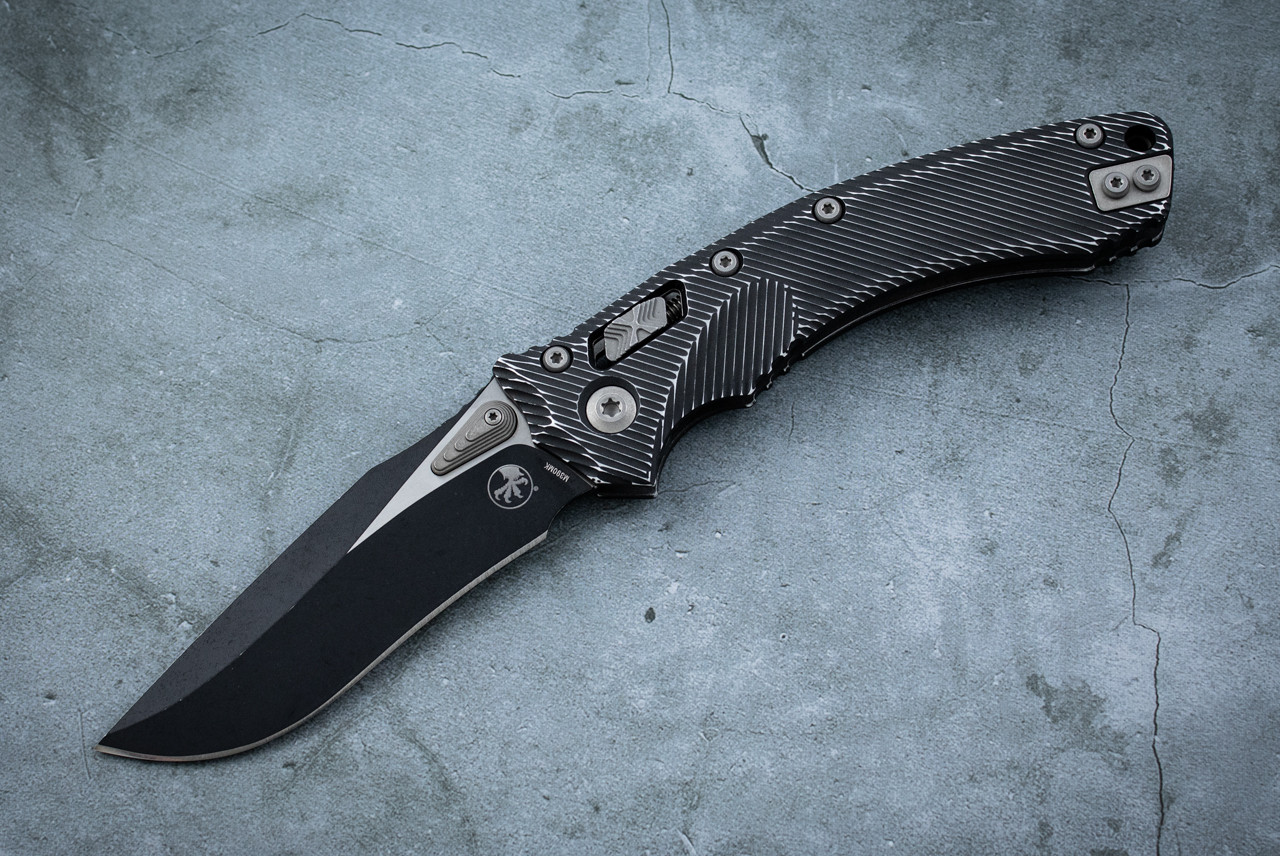 Microtech Knives Amphibian RAM-LOK Manual Knife Black Apocalyptic