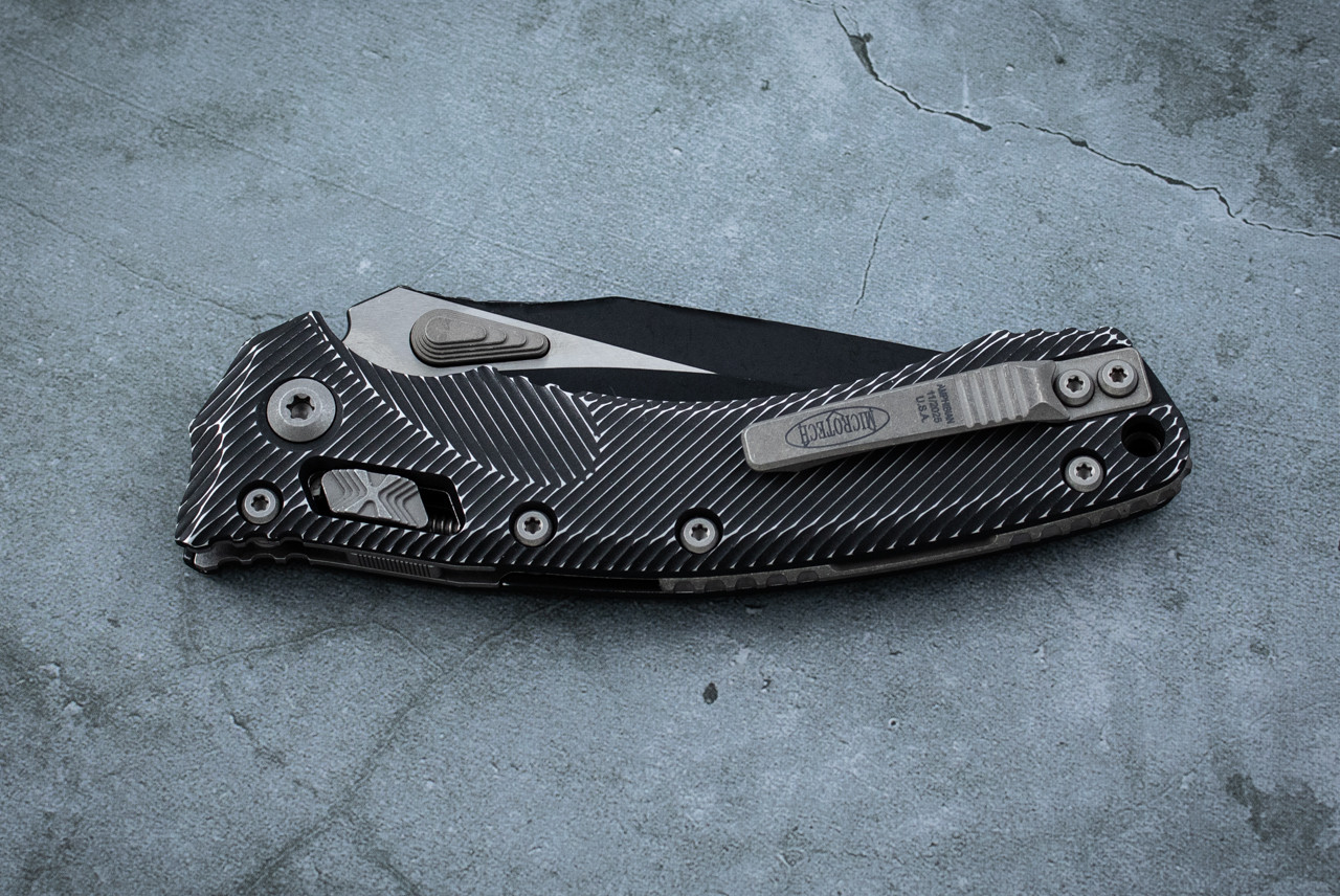Microtech Knives Amphibian RAM-LOK Manual Knife Black Apocalyptic