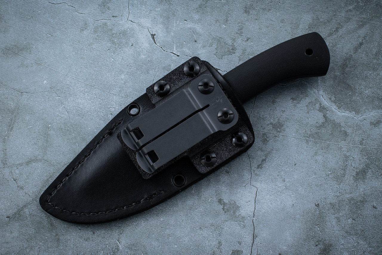 Winkler Knives Huntsman Black Blade w/ Black Laminate Handle and