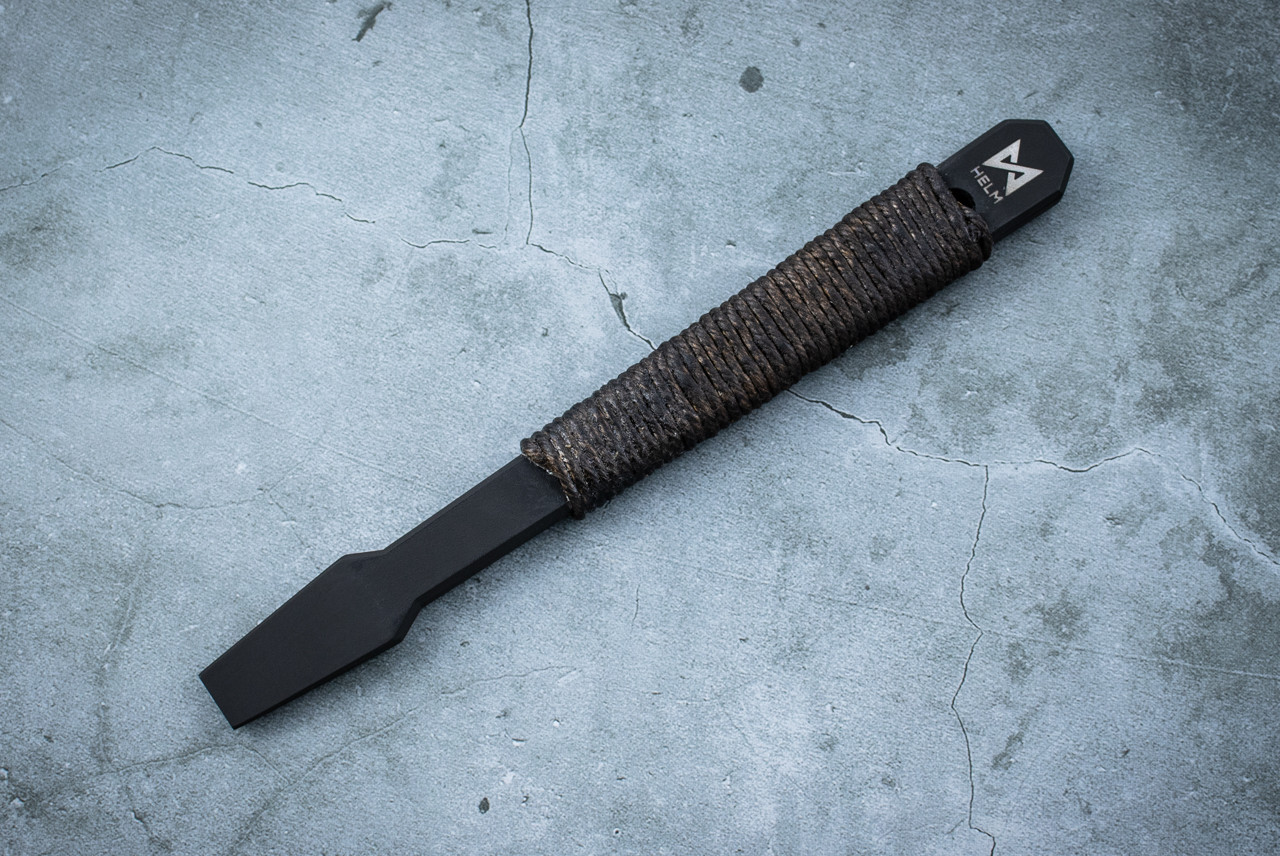 Helm Grind Screwit Black Cerakote Finish w/ Hemp Cord Wrapped Handle and Boltaron Sheath