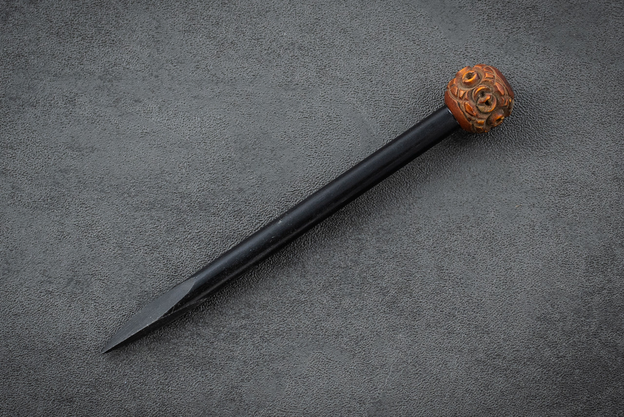 Fred Perrin Concept Custom 5.30" Hat Pin Spike Fixed Blade Black G-10 Handle and Sheath