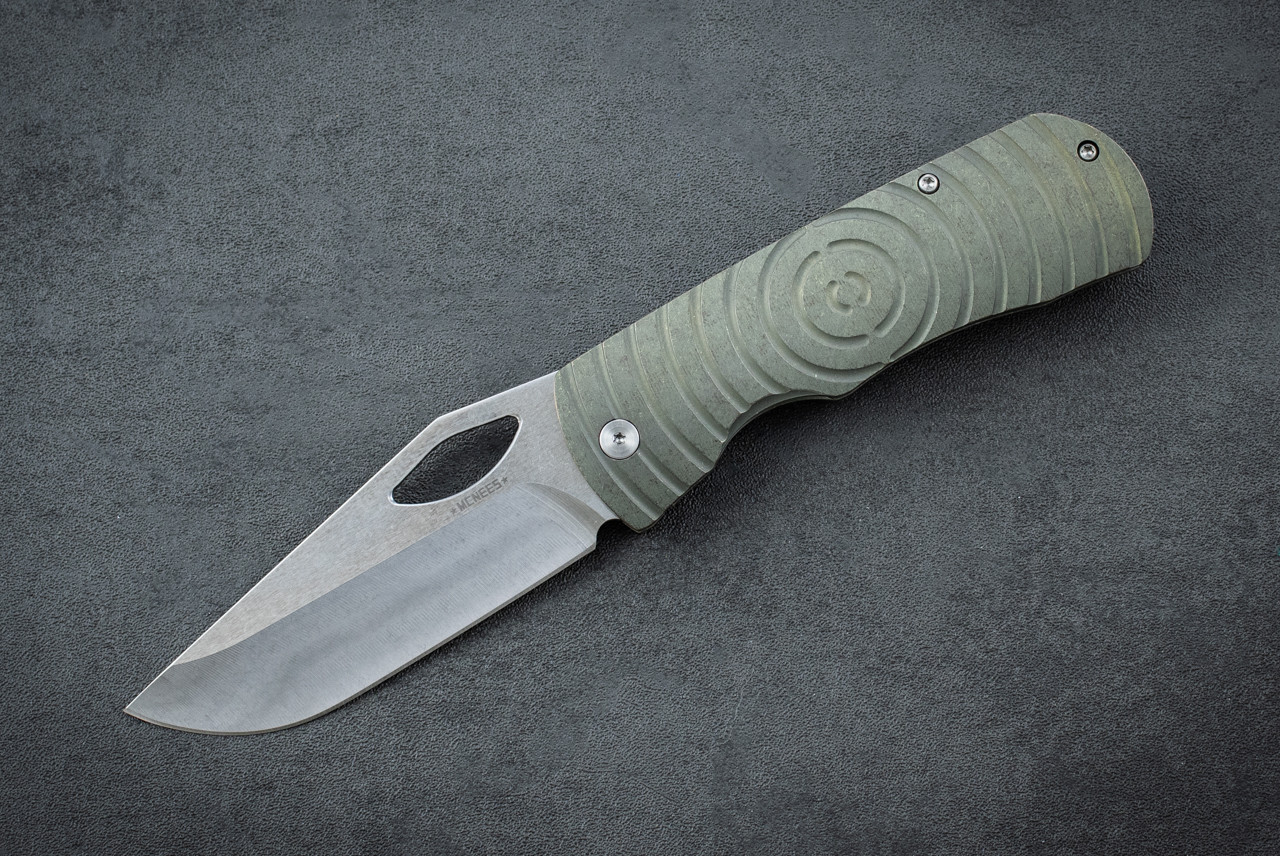 McNees Custom Knives Dixon Frame Lock Magnacut Satin Stonewash