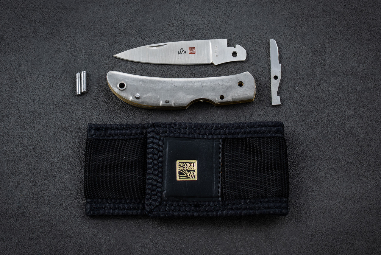 Al Mar Knives Hawk Kit Folding Knife Stainless Steel Handle - 1002