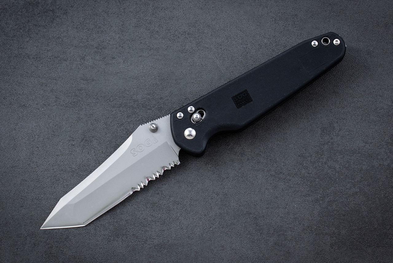 ⚠️ SOG SOG Knives Vintage Japan X-Ray Vision Folding Knife Bead Blasted