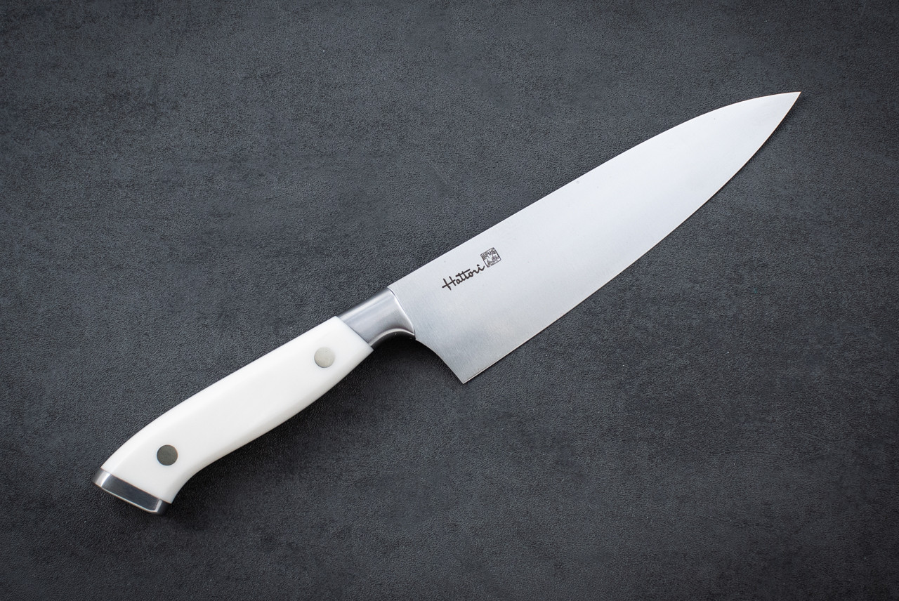 Hattori Forums FH Series Gyuto Chef Knife w/ Fresh White Corian Handle 