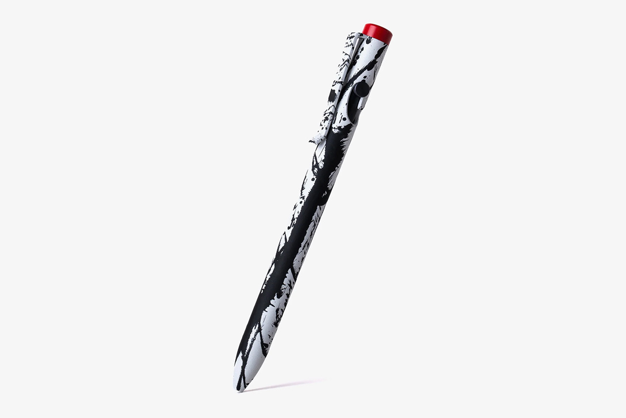 Tactile Turn Seasonal Release Abstract Pen Standard Titanium Custom Cerakote Paint Finish - Red