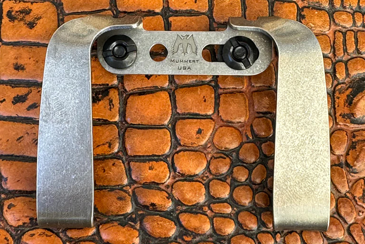 Mummert Knives Slotted Titanium Tumbled Double Clip