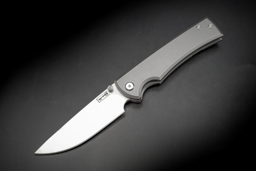 Chaves Knife and Tool Ultramar Liberation 229 Belt Satin Drop Point Blade w/ Stonewashed Titanium Handle  - 229/LDP/SWTI/BF