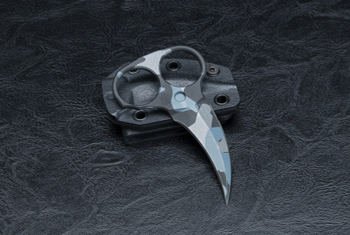 McNees Custom Knives PM Retainer Backup Fixed Blade Urban Camo Finish w/ Kydex