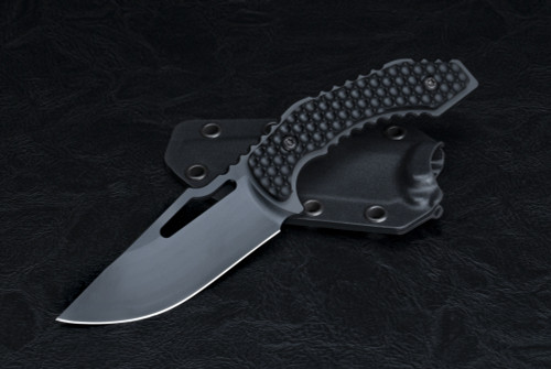 Skyraider Knives SRK-1 Mustang Hollow Grind Graphite Black Blade w/ Black Golf Ball Aluminum Handles and Kydex 