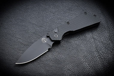 Strider/Protech PT Auto Black Aluminum Handle W/ Super Grip Knurl