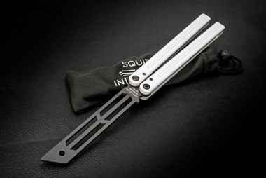 Squid Industries Inked Triton V2 Butterfly Balisong Black Trainer 