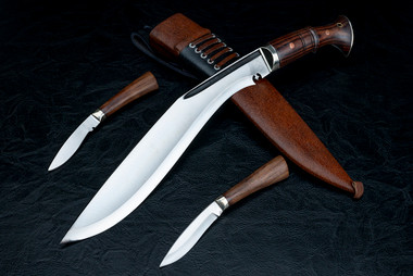 GGK 10 Jungle King Khukuri / Kukri Knife Sati Sal Wood Handles w/ Sheath -  Tactical Elements Inc