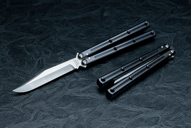 Third Balisong Black Stainless Steel, Black Butterfly Knife