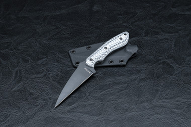 激レア APL BLADE black/white 30cm Alan Folts SPEW Standard Fixed Blade Knife Wharncliffe Black Blade