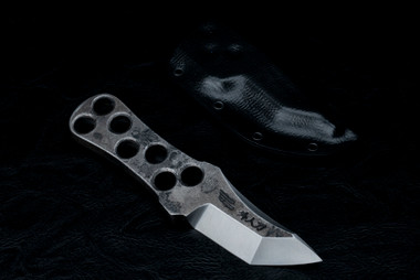 Nick Rossi Knives Custom Fixed Blade Tanto Dark Stonewash