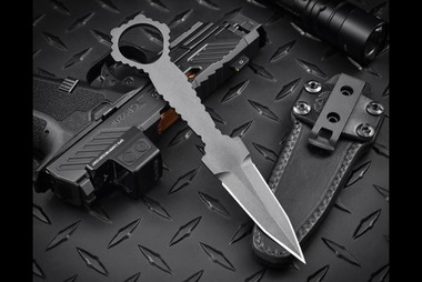 Bawidamann Design Needle Dagger Fixed Blade Knife Moonsoon Gray