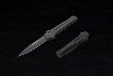 AKC X-treme Ace Automatic Knife Dagger Black Blade w/ Black