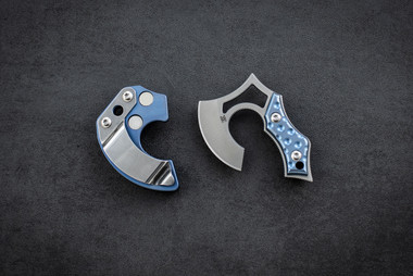 Midgards Messer Nori Nano V2 Mini Axe Stonewashed Blade w/ Blue