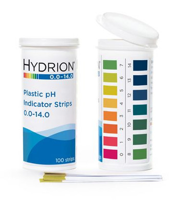 Hydrion Spectral 0-14 Plastic pH Strip Vial