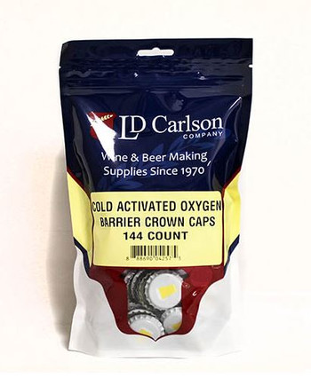 Cold Activated Crown Caps with Oxy-Liner 144/bag