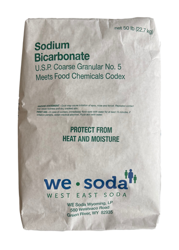 Sodium Bicarbonate No. 5 50 lb bag front of bag