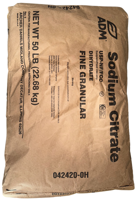 Sodium Citrate 50 lb bag stocked by Level 7 Chemical