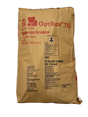 Boric Acid Granular Tech Grade 55 lb front of bag
